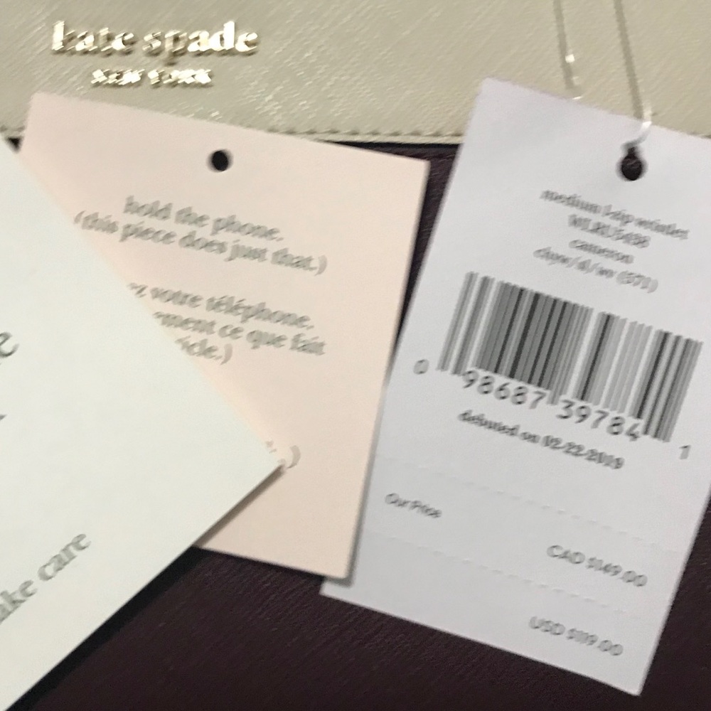 NWOT Kate Spade ♠️ L-Zip Wristlet/Wallet - Picture 3 of 8